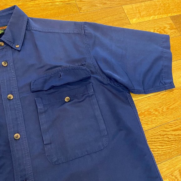 Flyshacker Clothing Co Mens Fishing Shirt Medium Button Down Short Sleeve Pocket - Picture 7 of 10